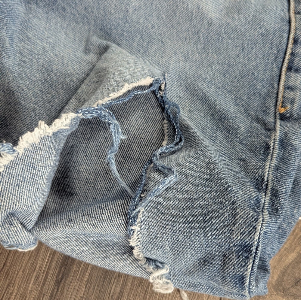Good American High-Rise Distressed Blue Denim Jeans - Picture 4 of 10